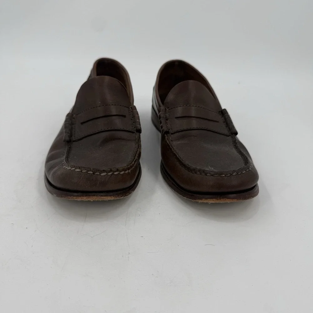 Florsheim Men's Size 8 D Brown Leather Penny Loafers Moc Toe Dress Shoes